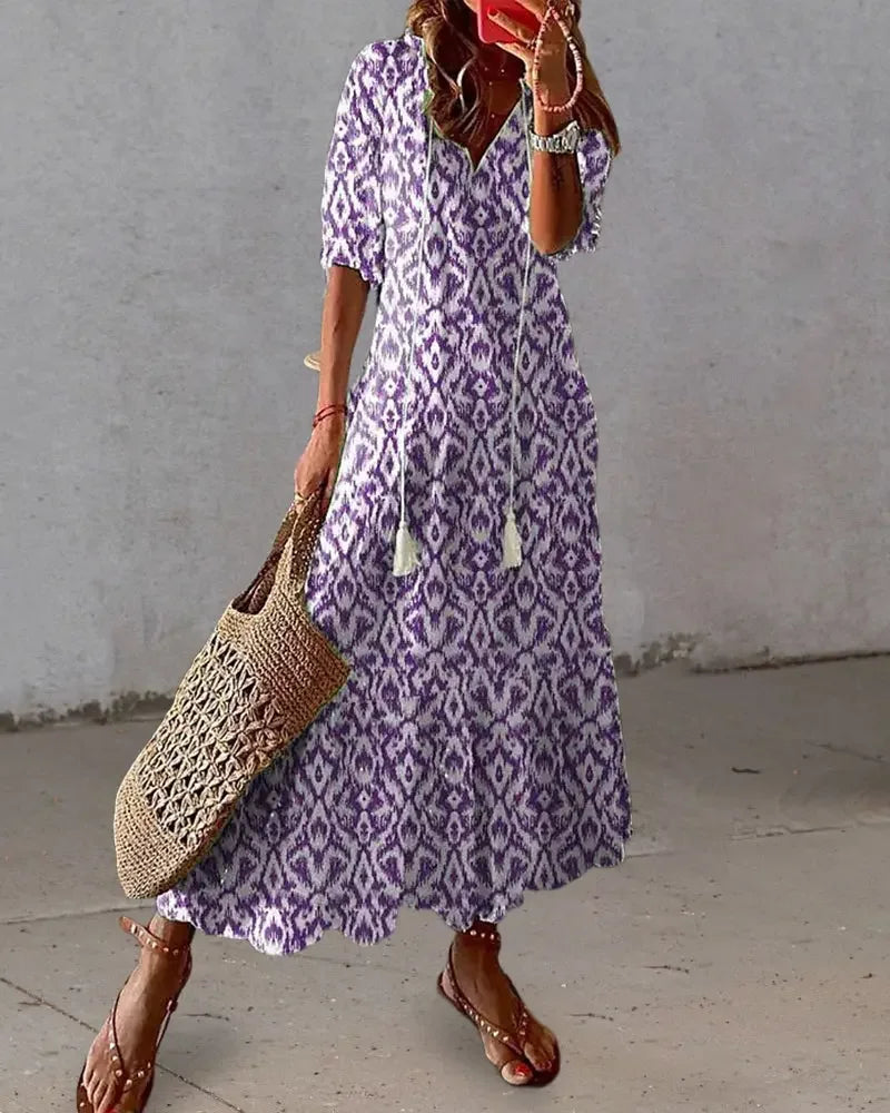 Andrea - Boho Dress with Tummy Coverage