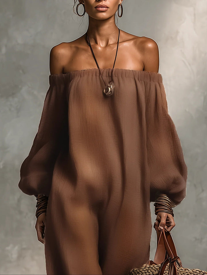 Federica | Jumpsuit Bustier con Maniche Lunghe