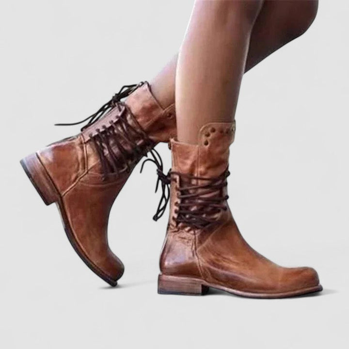 Rachel | Stivaletti Stringati con Pizzo Vintage