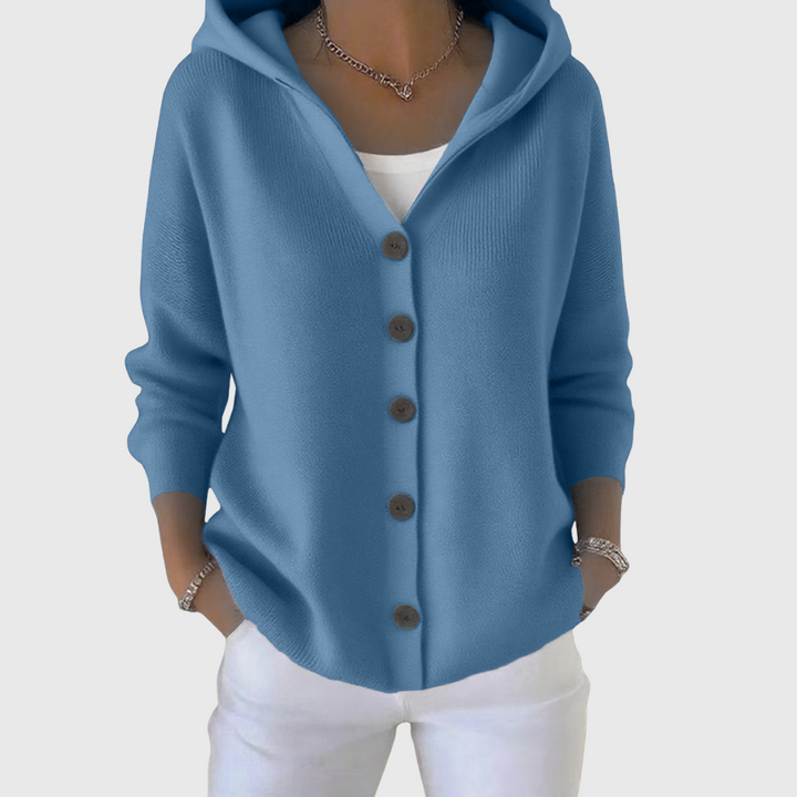 EMMA KNITTED CARDIGAN WITH HOOD