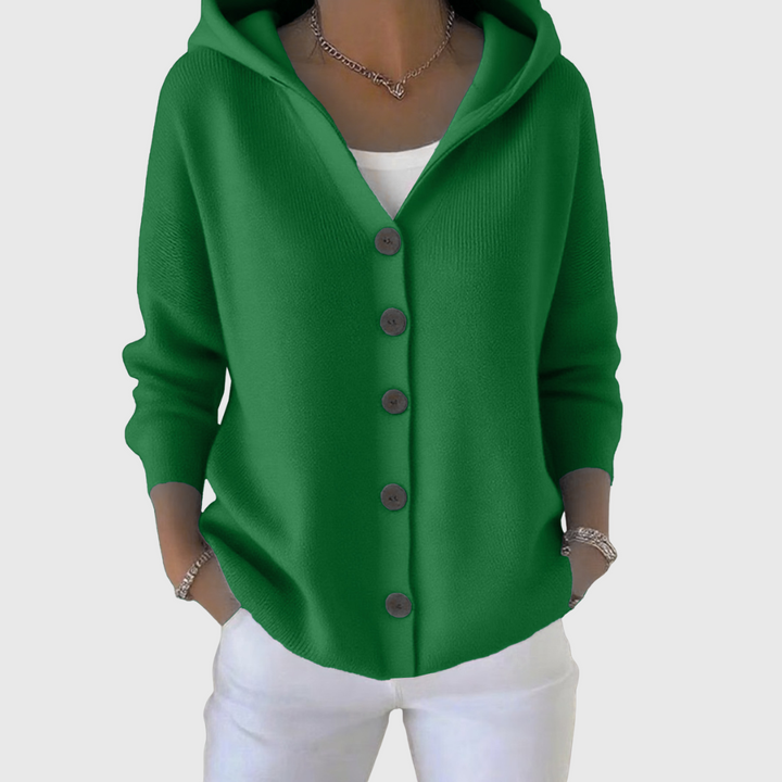 EMMA KNITTED CARDIGAN WITH HOOD
