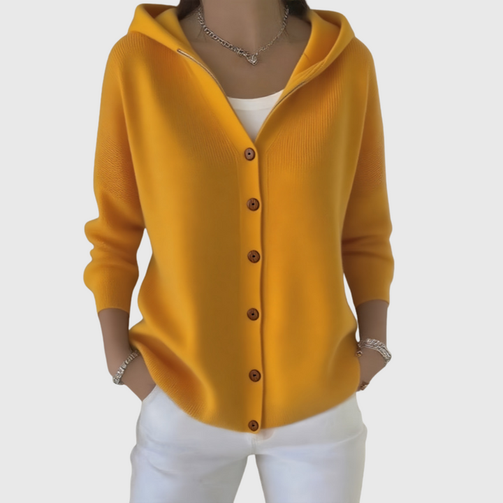 EMMA KNITTED CARDIGAN WITH HOOD
