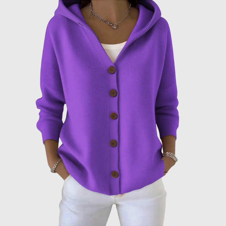 EMMA KNITTED CARDIGAN WITH HOOD