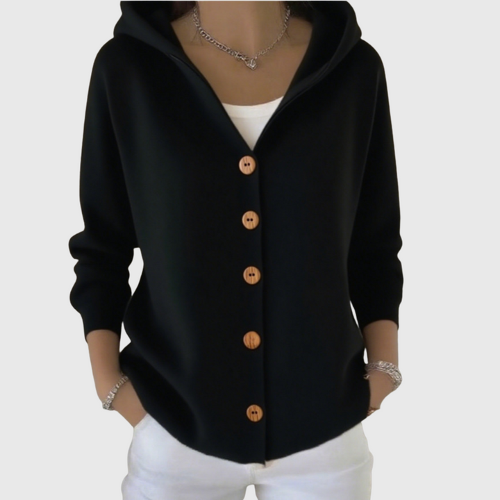 EMMA KNITTED CARDIGAN WITH HOOD