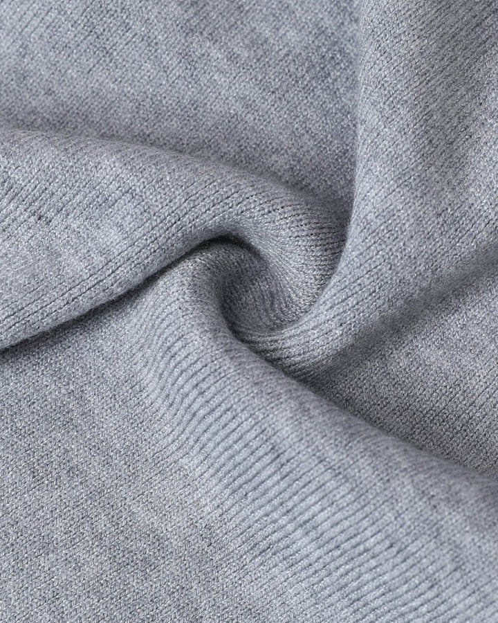 2 Pieces Outfit Skew Neck Long Sleeve Loose Pullover Top and Drawstring High Waist Slim Fit Pants Set