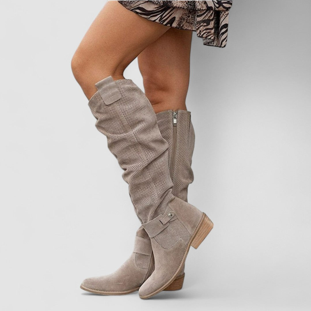 Georgiana | Stivali al ginocchio stile western con gambale morbido