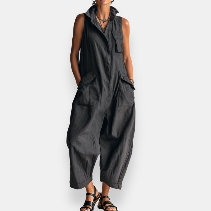 Gaia | Jumpsuit Oversize con Colletto Alto