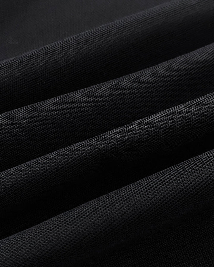 One Shoulder Asymmetrical Mesh Cloak Sleeve Ruched Twist Waist Evening Dress Waist Gathered Slit Party Dress