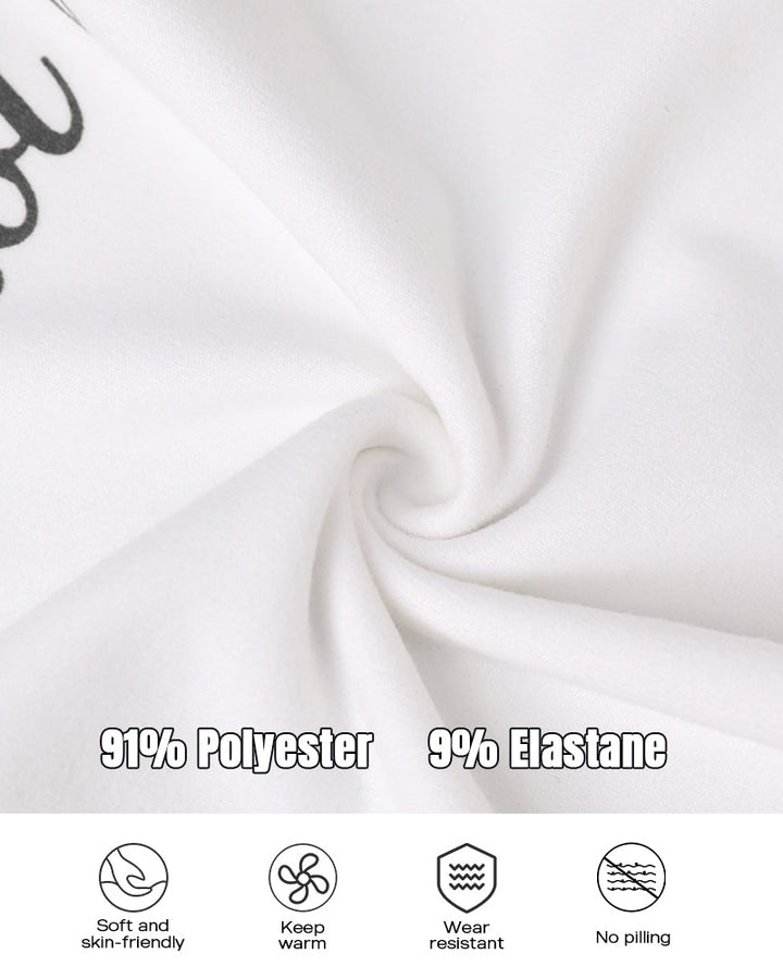 2 Pieces Outfit Nope. Not Today Slogan Print Skew Neck Long Sleeve Pullover Top And Casual Drawstring Stretchy Waist Slim Fit Pants Set