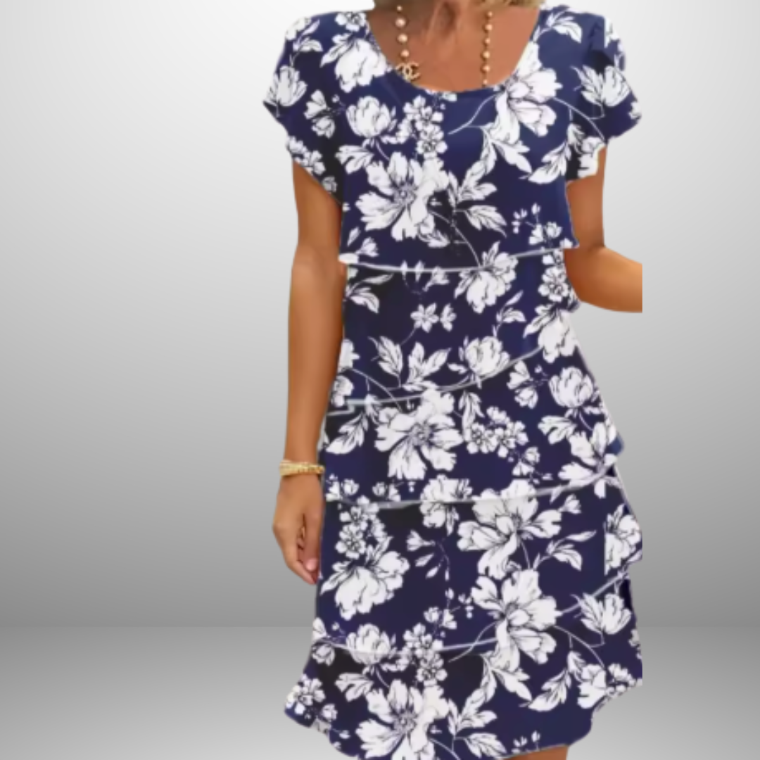 Helena | Elegant Comfort Ruffle Dress