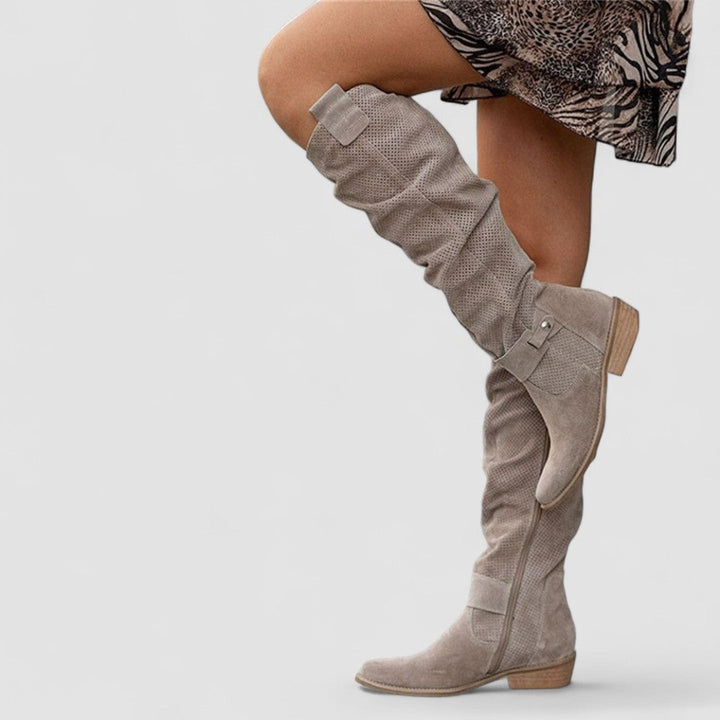 Georgiana | Stivali al ginocchio stile western con gambale morbido
