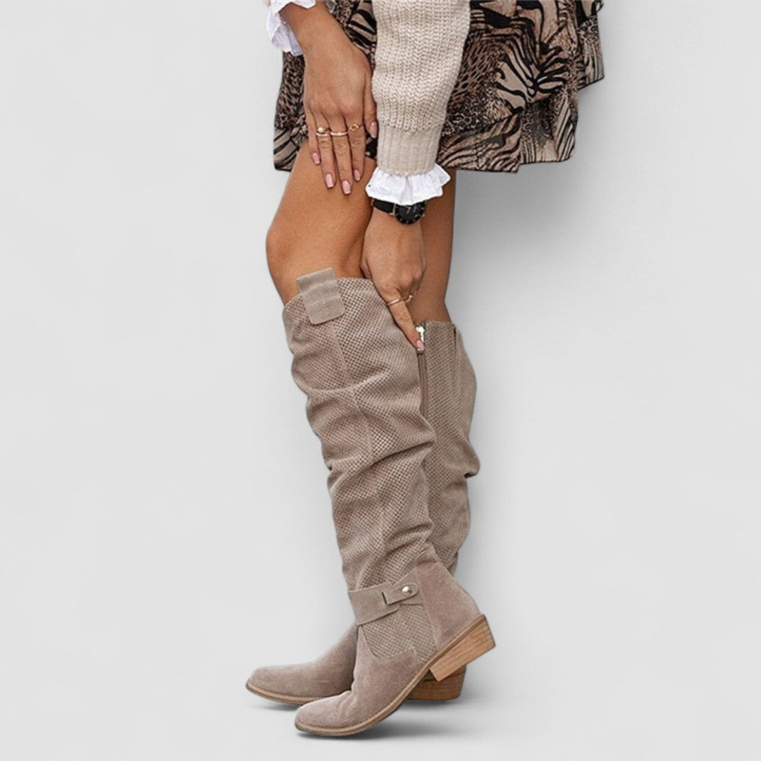 Georgiana | Stivali al ginocchio stile western con gambale morbido