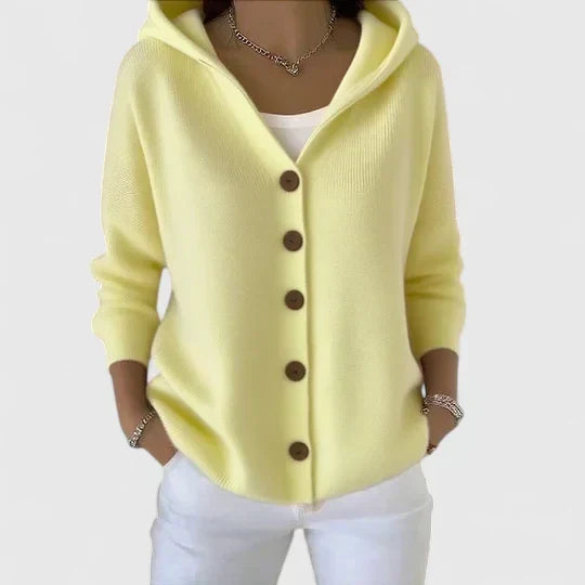 EMMA KNITTED CARDIGAN WITH HOOD