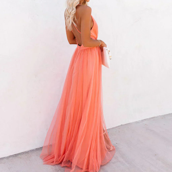 Ginevra | Maxi Dress Corallo Chiaro