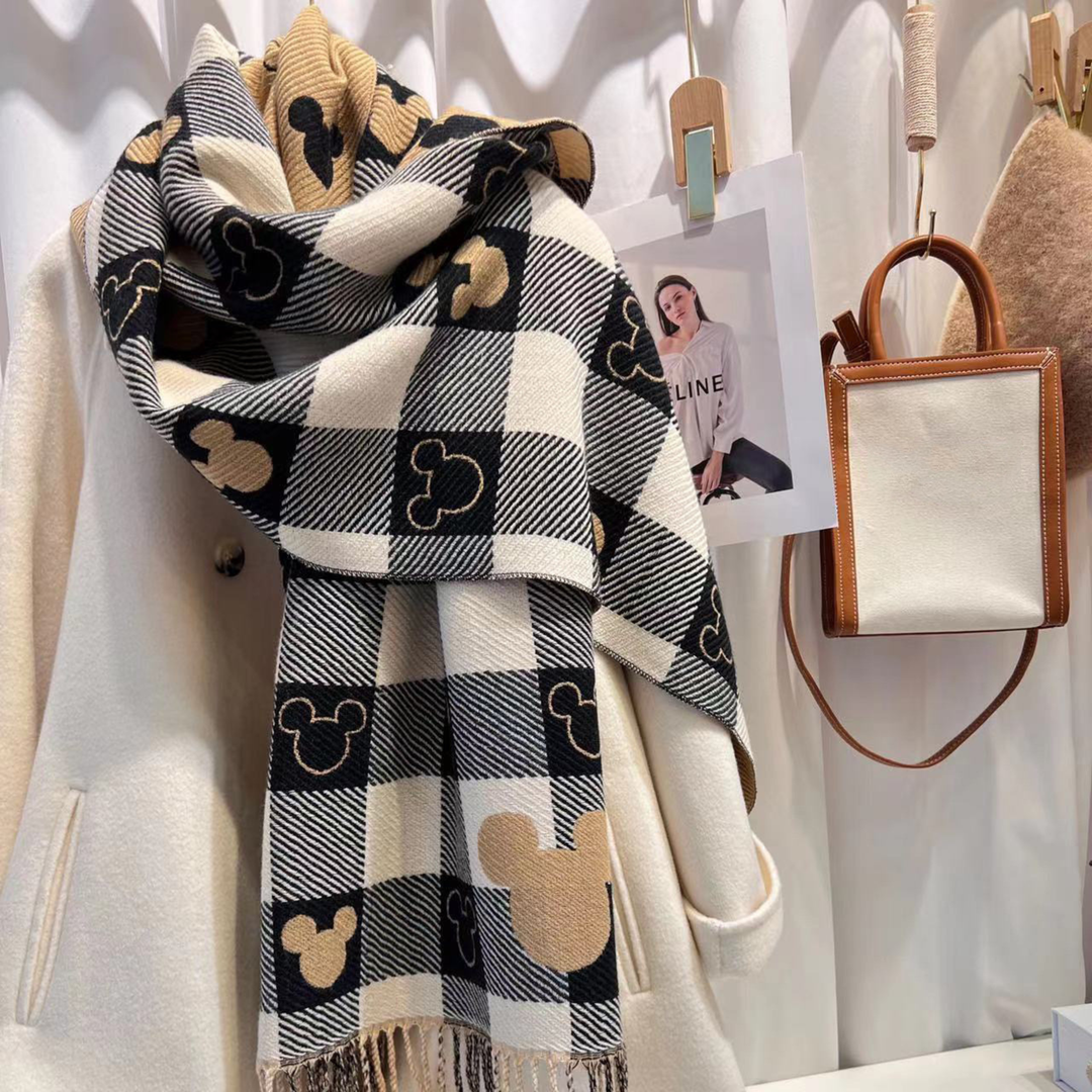 ZOLANI™ - Comfy Warm Plaid Double Side Tassel Scarf