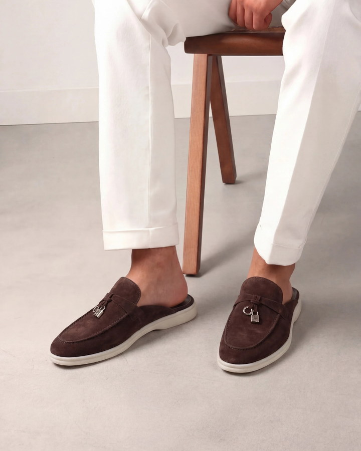 Mediterraneo | Mocassino Aperto Camoscio — Marrone
