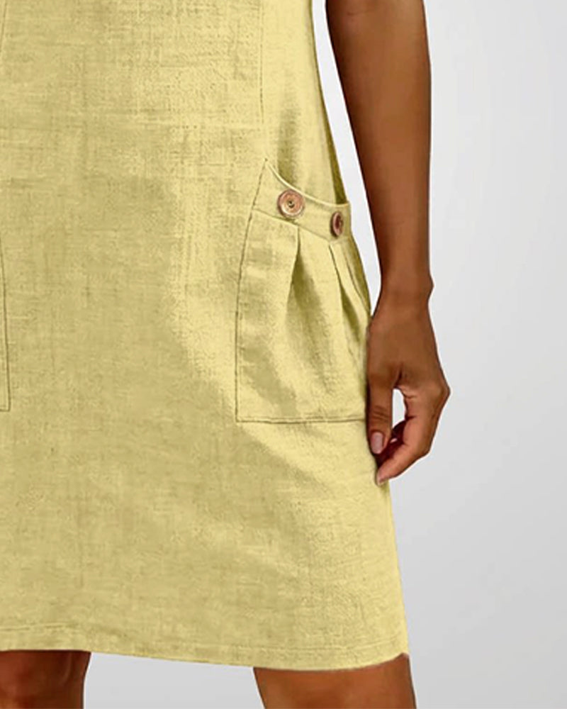 The Amelia | Cotton Zip Pocket Dress