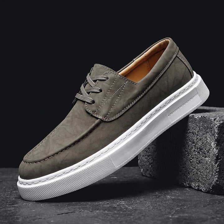 Ilio | Sneakers Pelle Kaki Premium