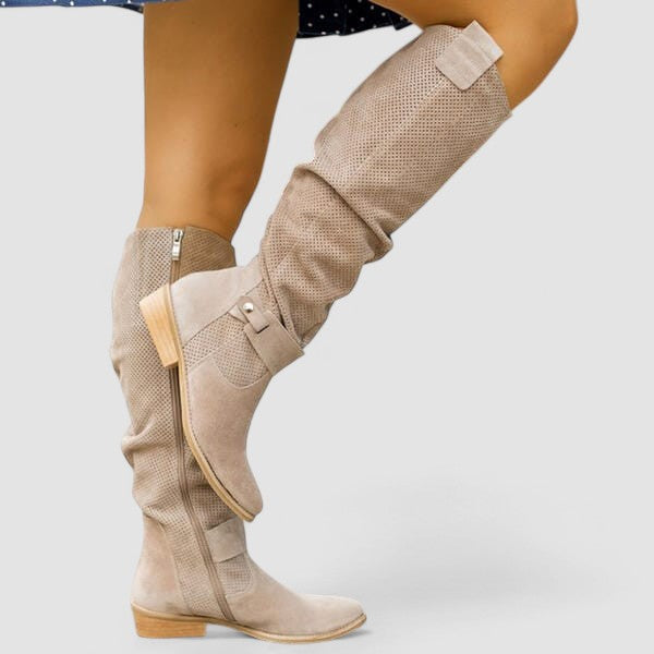 Georgiana | Stivali al ginocchio stile western con gambale morbido