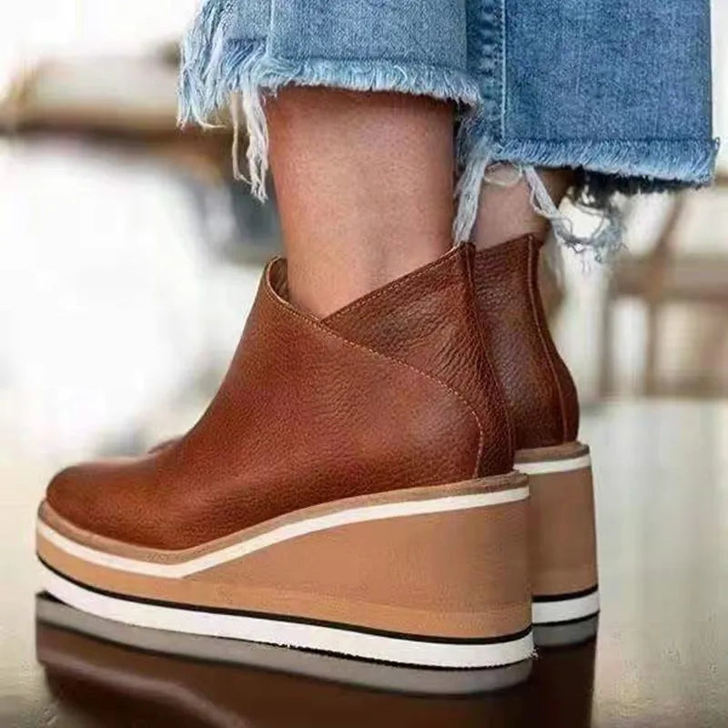 Xanthe – Wedge Ankle Boots