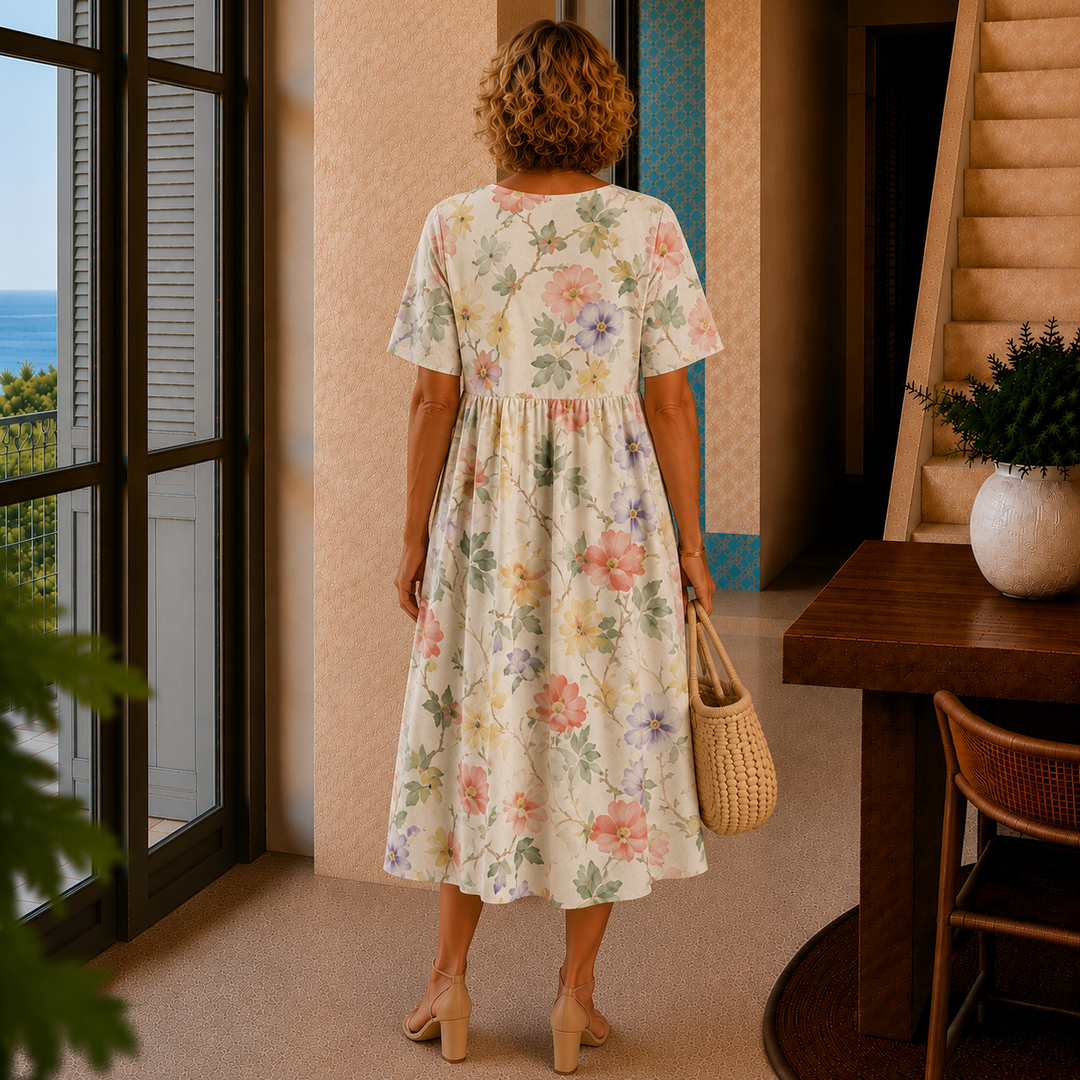 Violet | Relaxed Floral Midi Dress