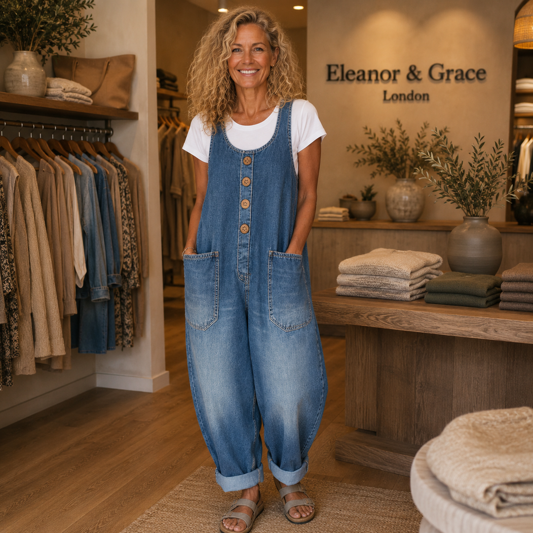 Harper™ | Vintage Denim Overall Jumpsuit