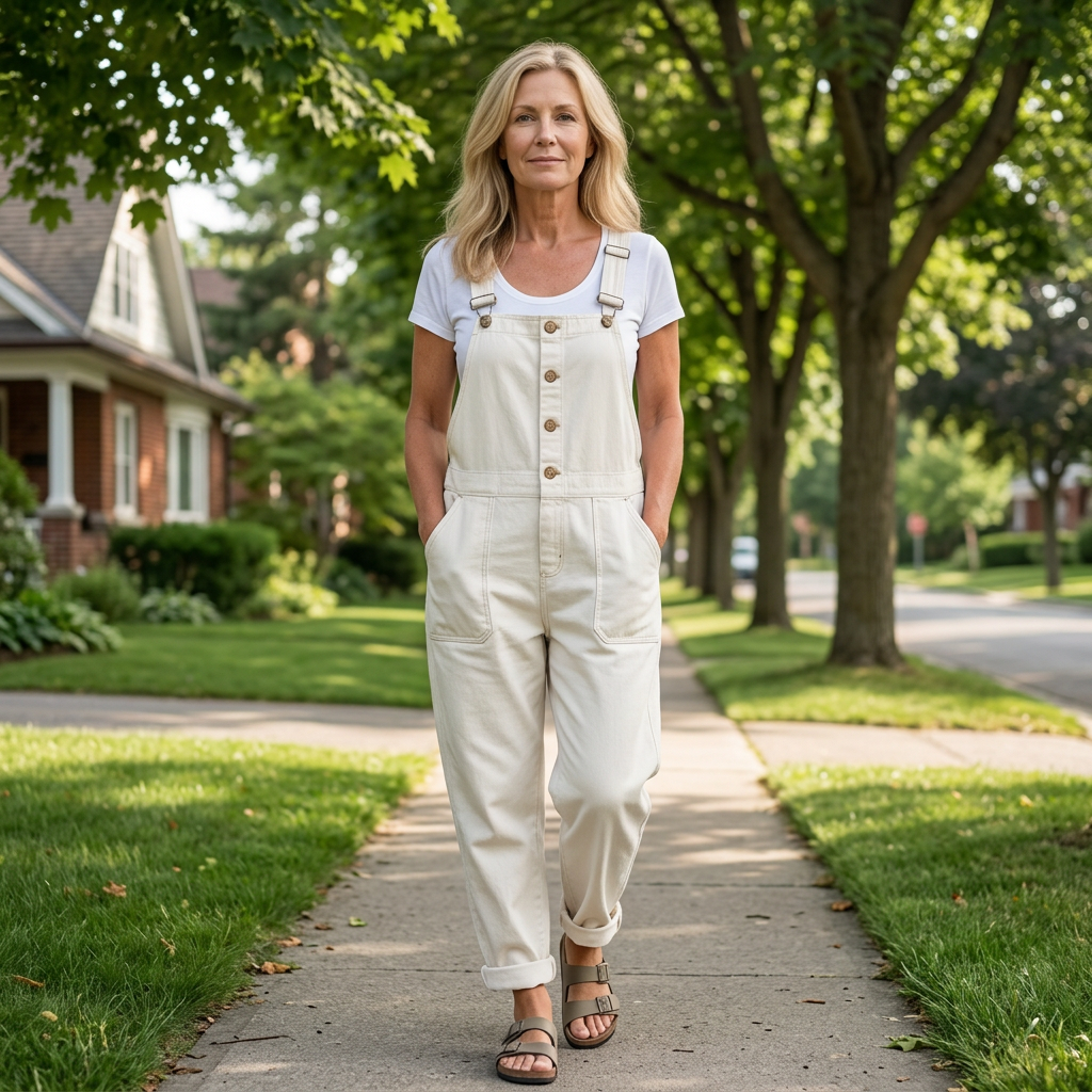 Women's Casual Denim Jumpsuit With Adjustable Buckle