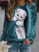 Neko™ - Cozy Cat Print Sweatshirt