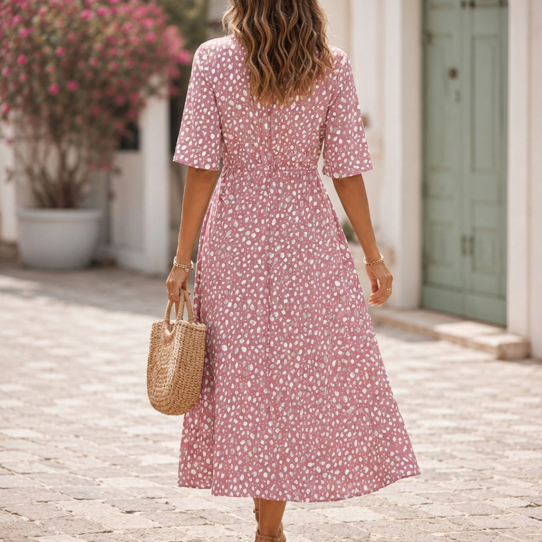 Fiorella | Abito Midi Elegante Effetto Snellente