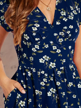 Elara™ | Flowy V-Neck Pocket Dress