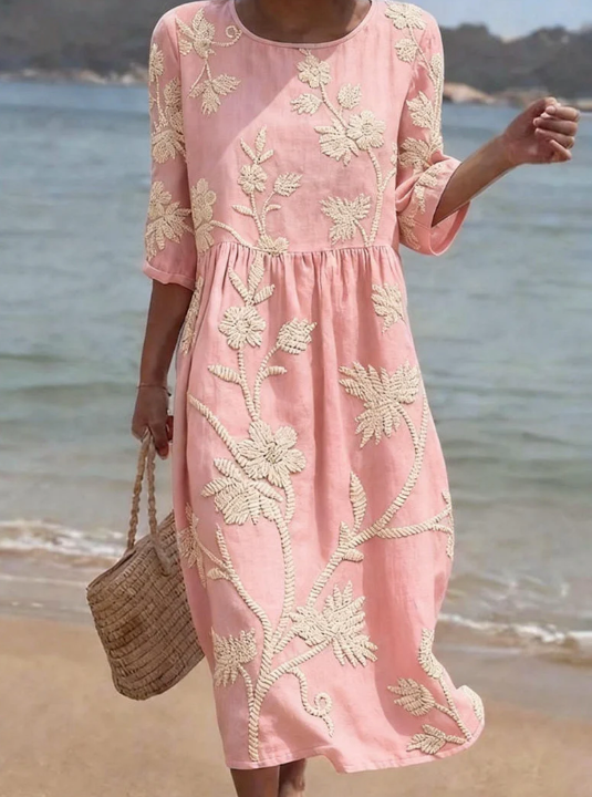 Kayla | Plant & Flower Print Dress