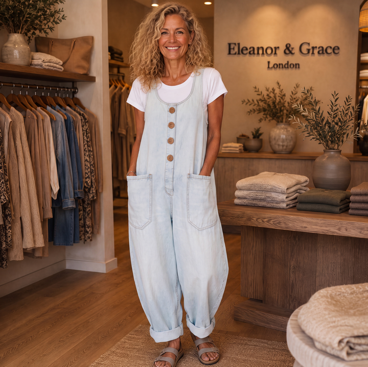 Harper™ | Vintage Denim Overall Jumpsuit