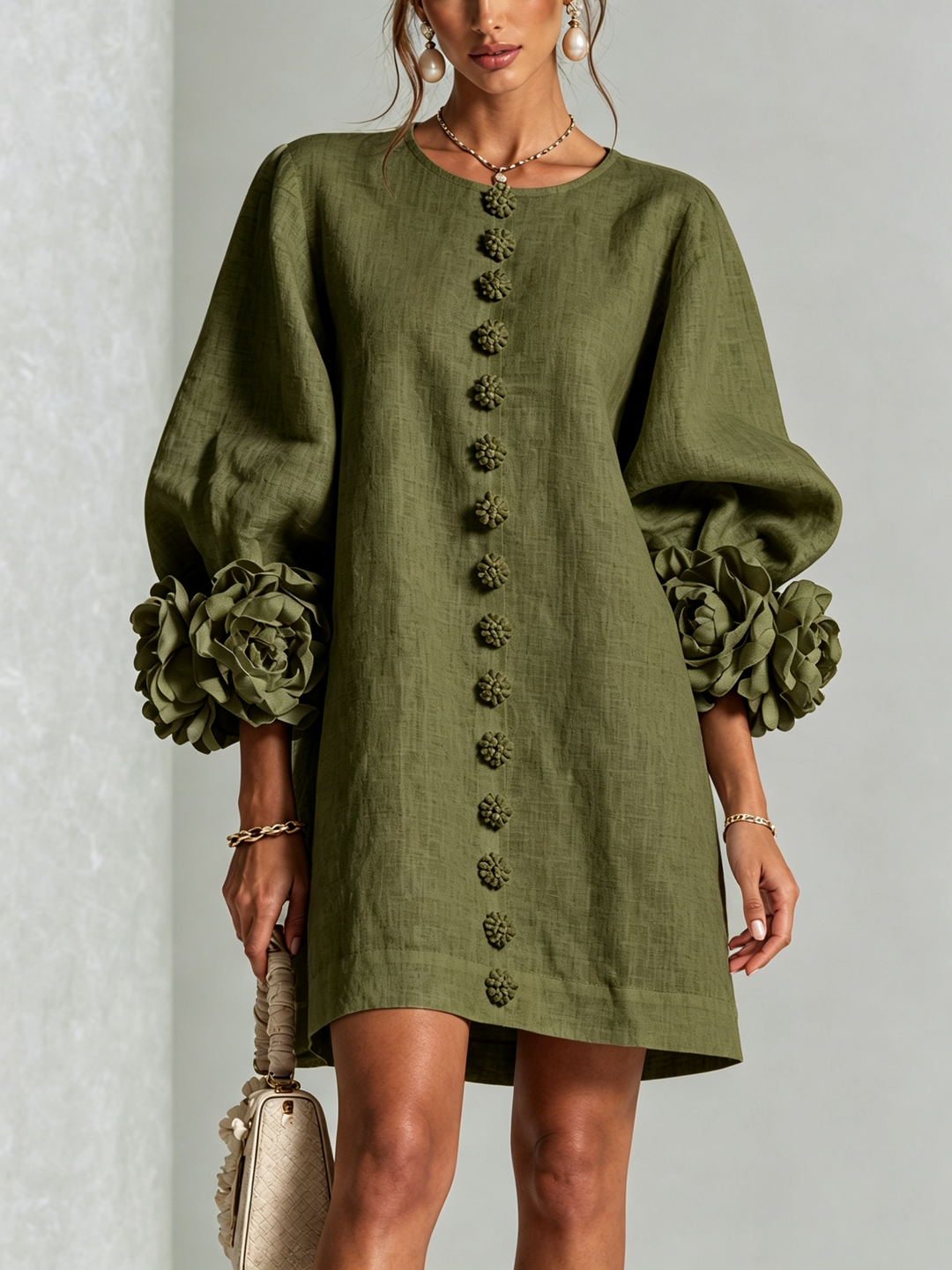 Patrizia | Floral Button-Up Mini Dress