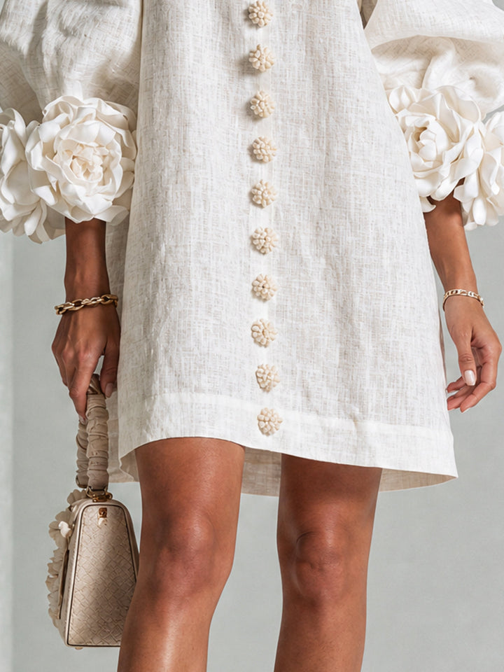 Patrizia | Floral Button-Up Mini Dress