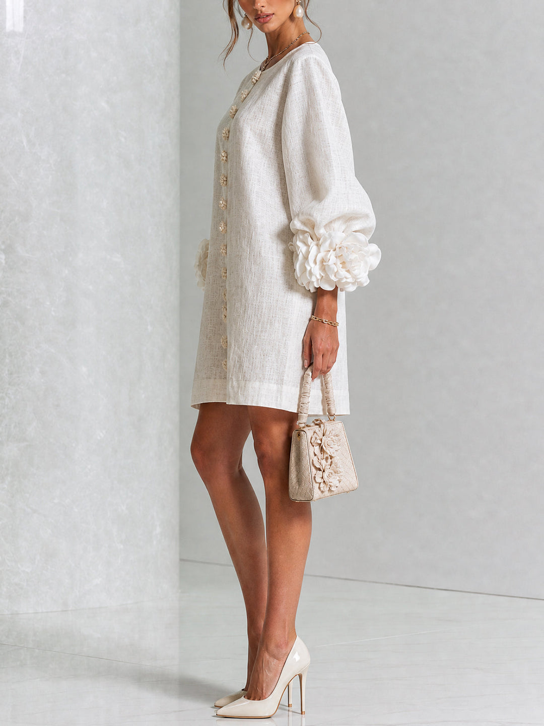 Patrizia | Floral Button-Up Mini Dress