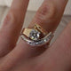 LYNN™ - Vintage Irregular Gold & Silver Zirconia Ring