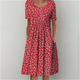 Cordelia | Pinwheel Print Pocket Midi Dress