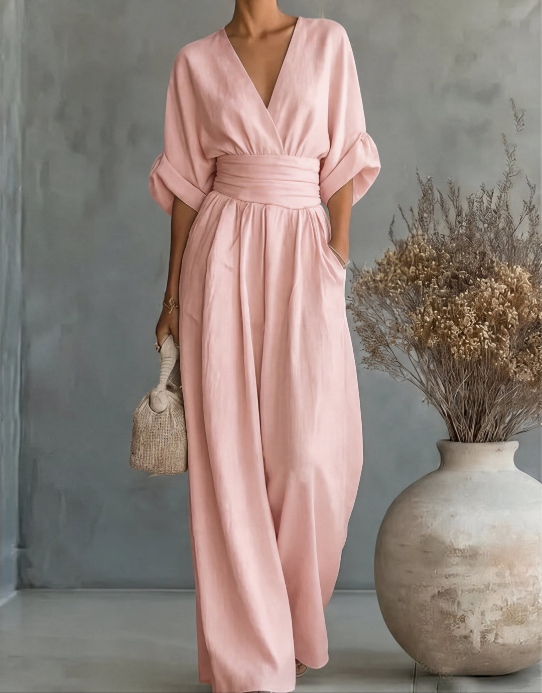 Elisa | Jumpsuit Elegante Fluida con Scollo a V