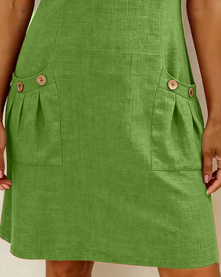 The Amelia | Cotton Zip Pocket Dress