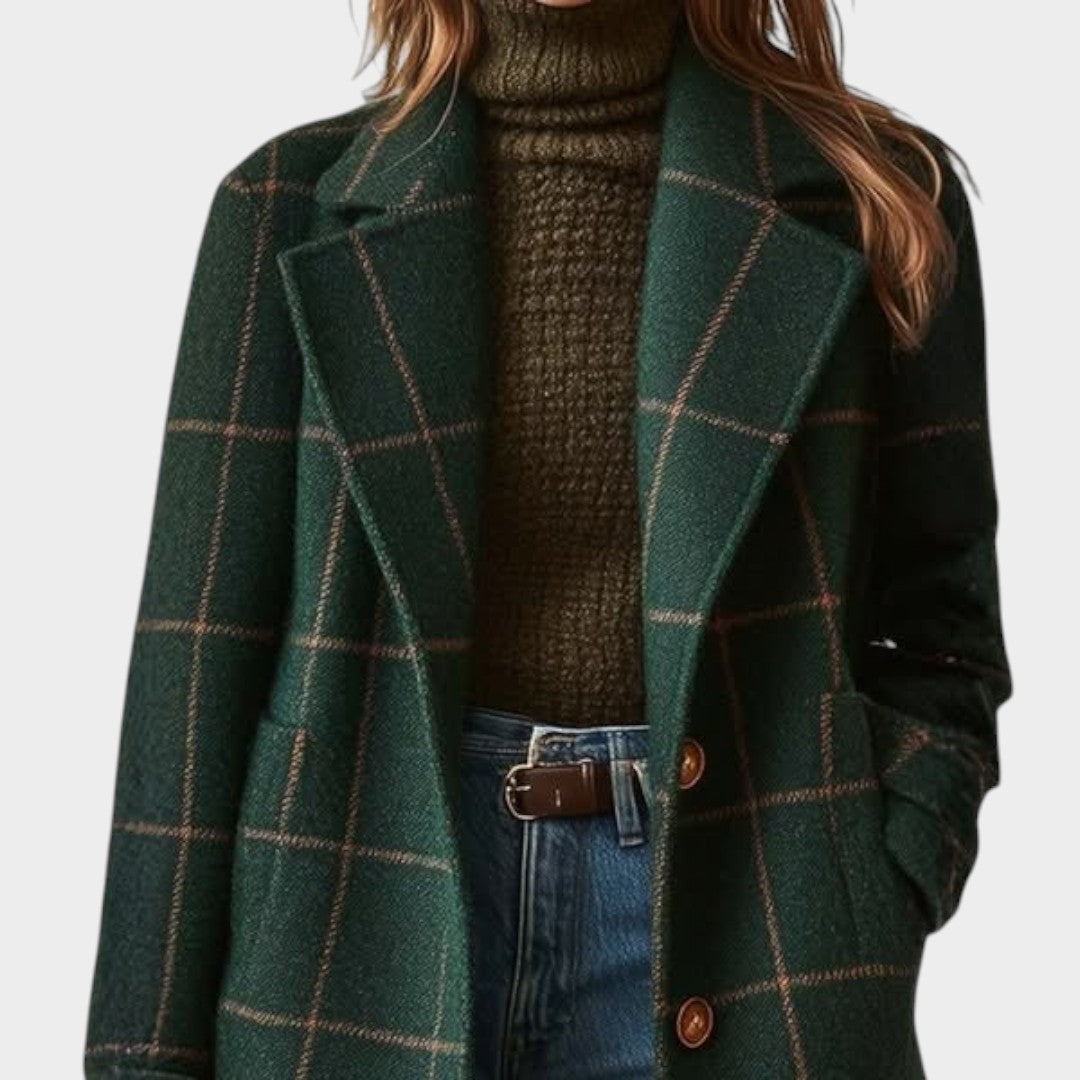 Adriana™ | Classic Check Autumn Coat