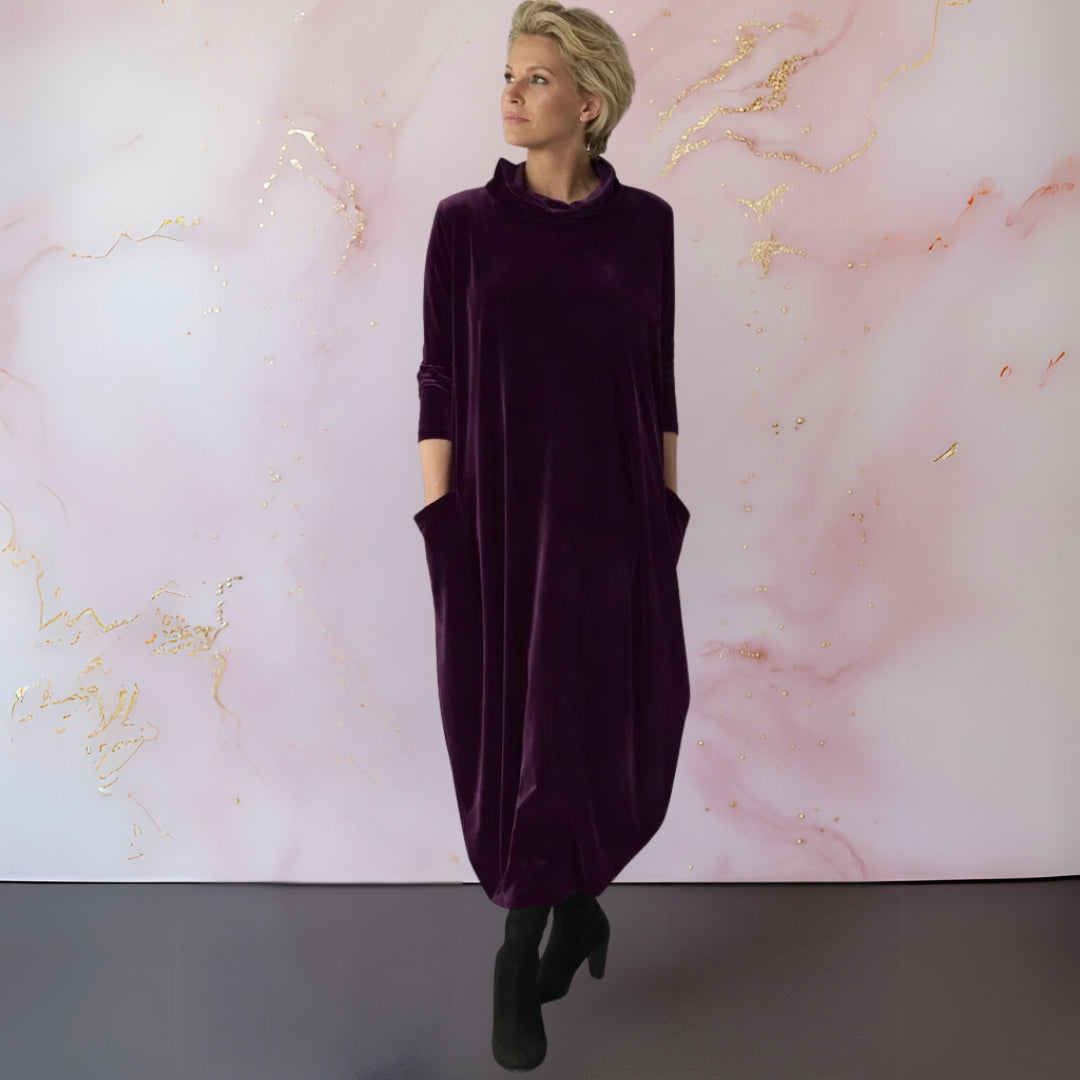 Elena | Abito Maxi in Velluto