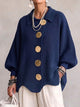 Ortensia | Cardigan Oversize con Bottoni Dorati