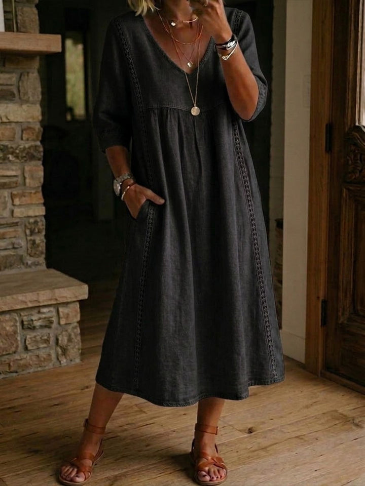 Ava | Flattering Denim Dress