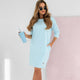 Edna | Round Neck Three-Quarter Sleeve Dress with Pockets