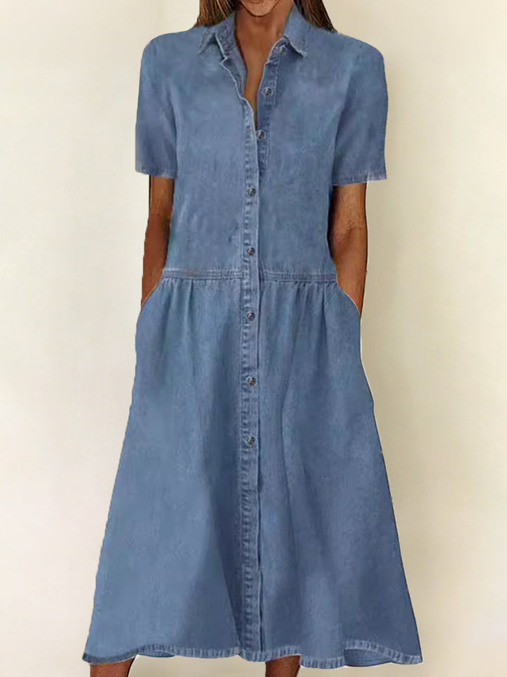 Carol | Short Sleeve Denim Dress